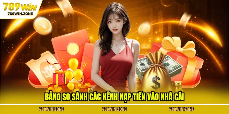 Bảng so sánh các kênh nạp tiền vào nhà cái 789WIN
