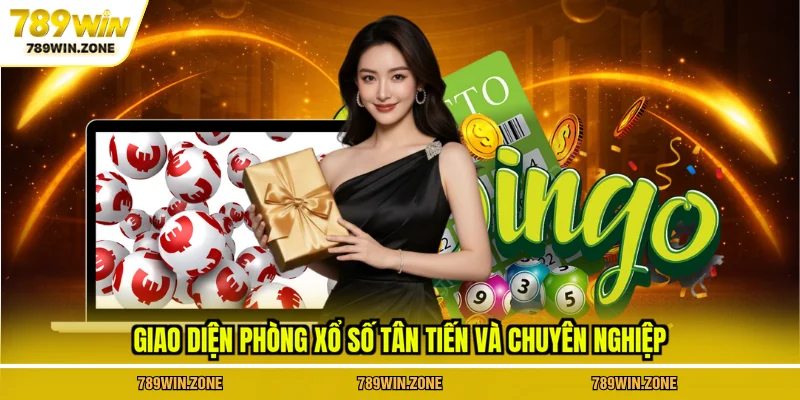 Giao diện phòng xổ số 789WIN tân tiến và chuyên nghiệp